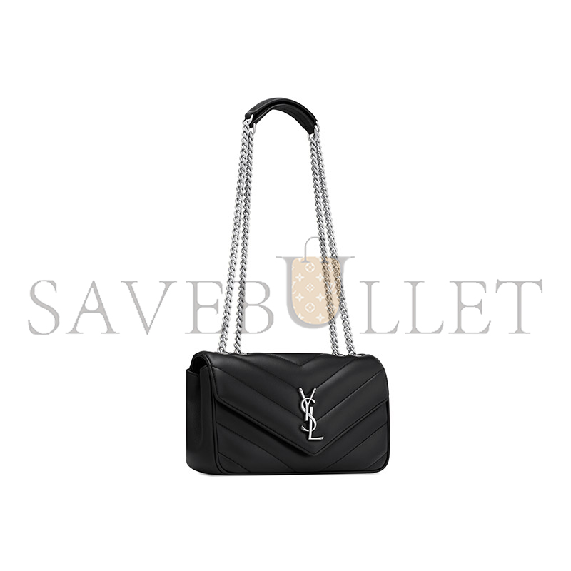 YSL LOULOU SMALL IN MATELASSÉ LAMBSKIN 801437AAE4Y1000 (24*14*6cm)